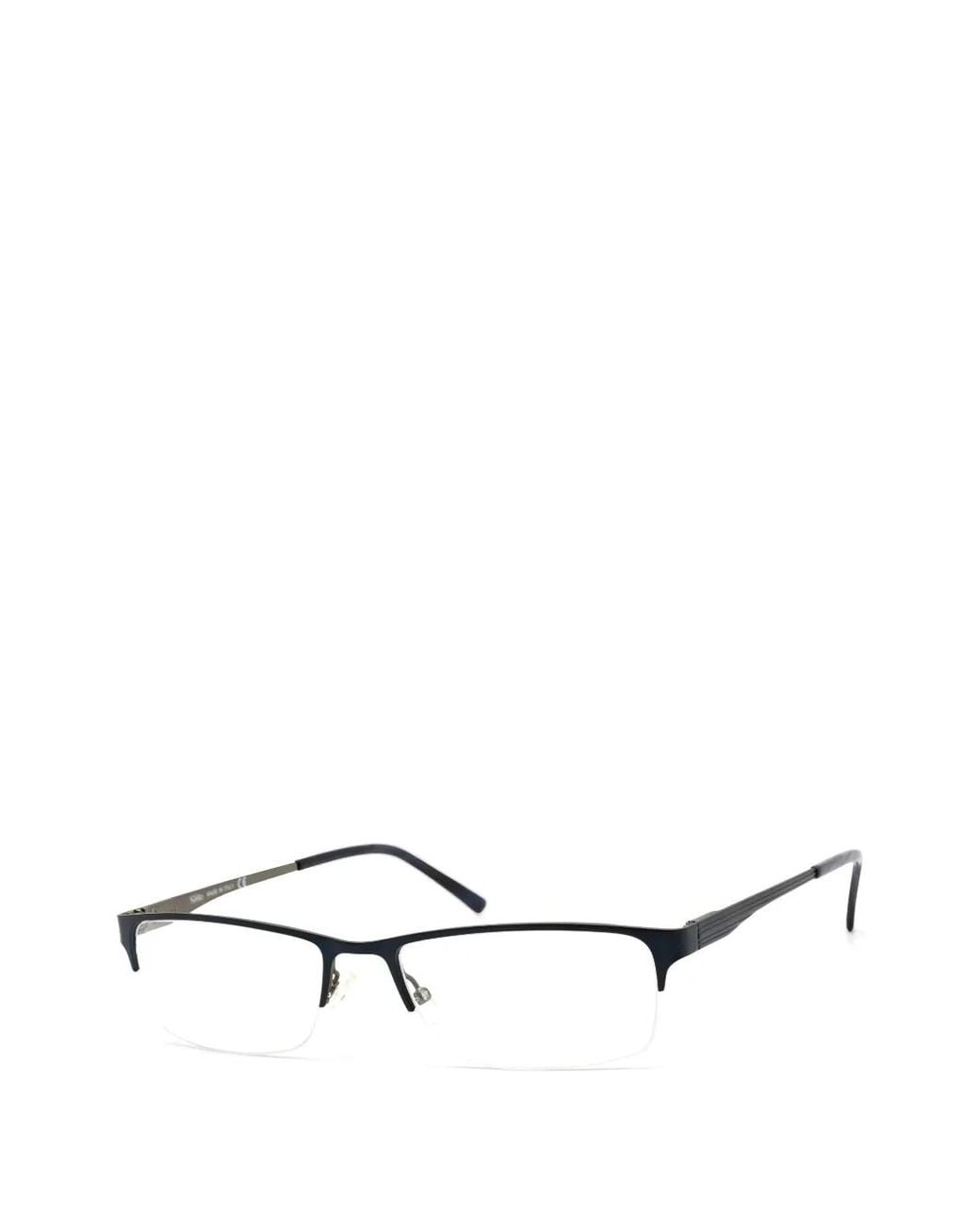 Elasta White Rectangle-Frame Glasses for men