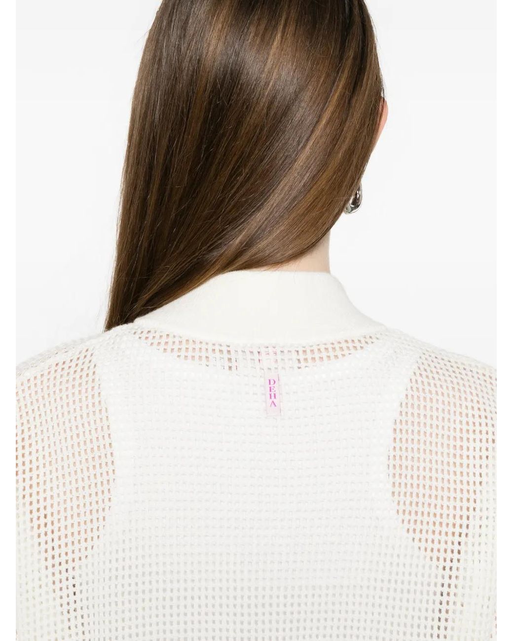 Deha White Zip-Up Cardigan