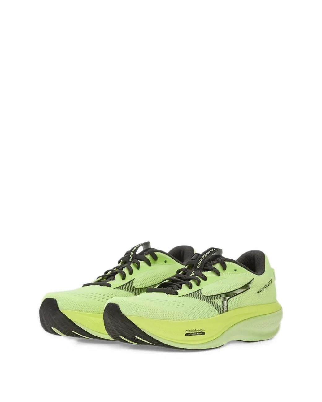 Mesh Rider Logo Mizuno Wave Rider 30 Sneakers in Green | Lyst
