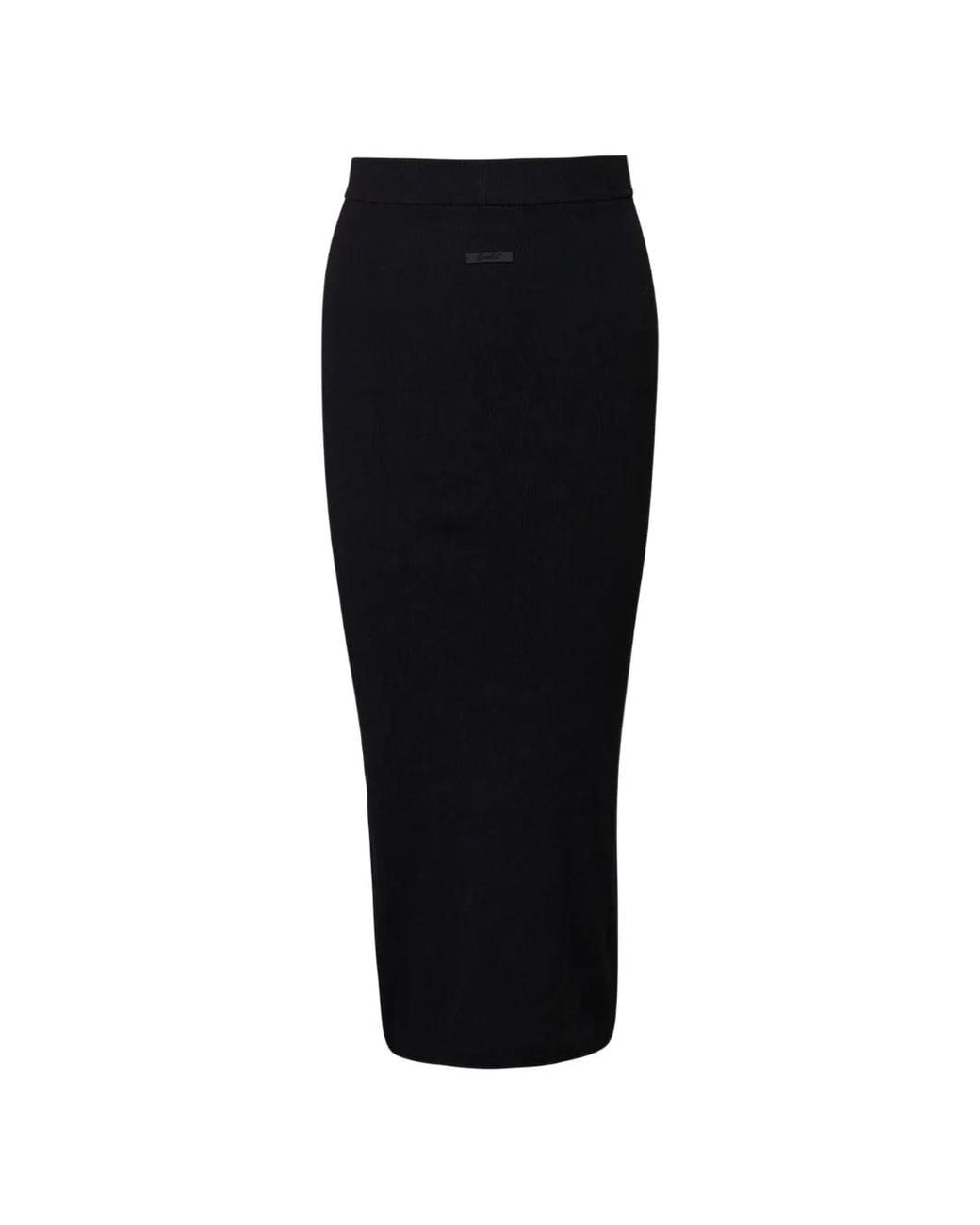 Fear Of God Black Rib-Knit Long Skirt