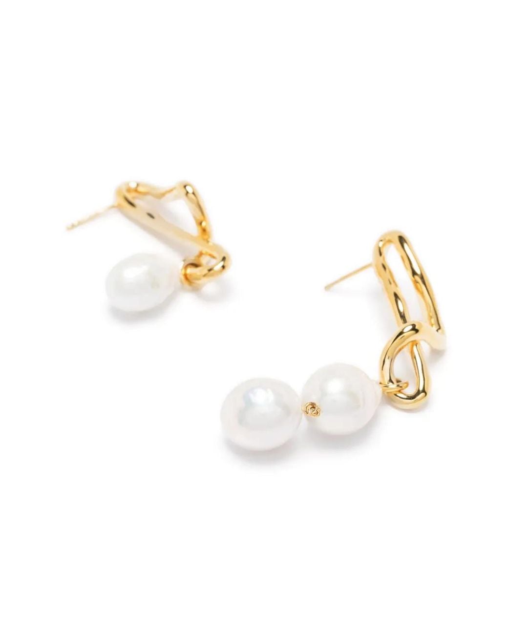 Missoma White Molten Baroque-Pearl Drop Earrings
