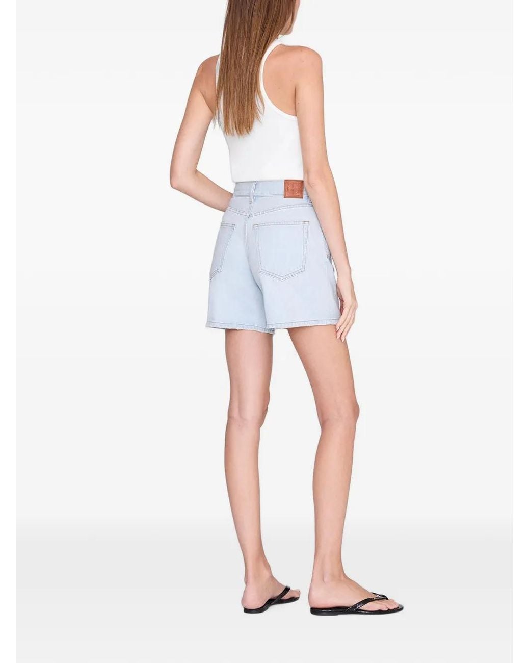 Anine Bing Blue Delaney Shorts