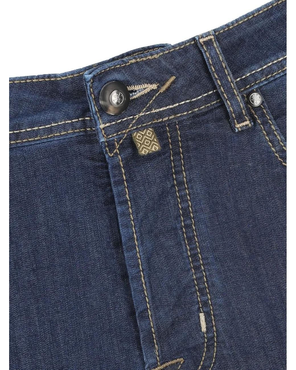 Jacob Cohen Blue Bard Five-Pocket Sli-Fit Jeans for men