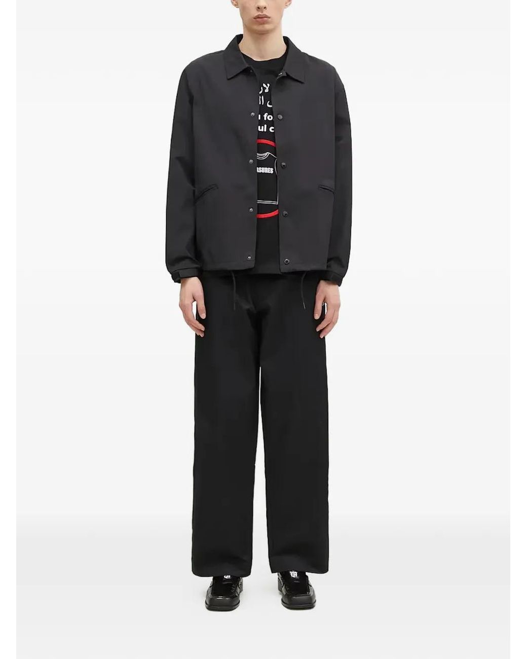 Champion Black Logo Patch Trousers for men