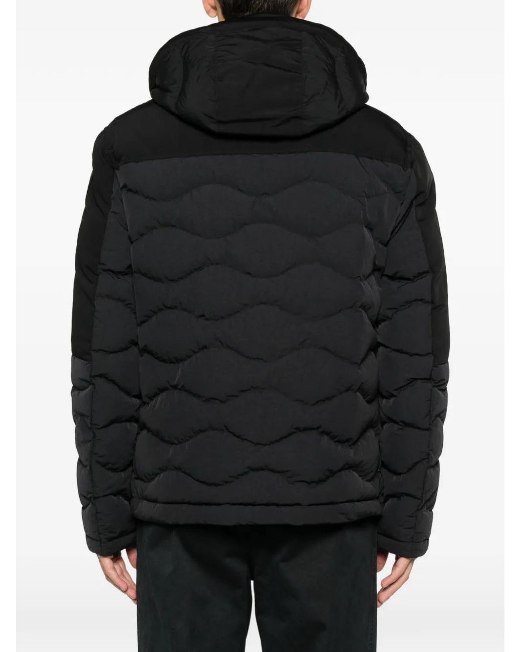 Blauer Black Hooded Quilted Jacket for men