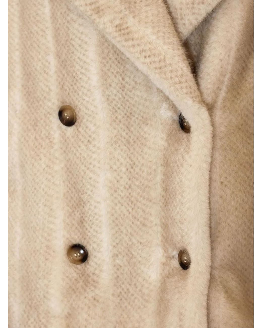 S.W.O.R.D Natural Ribbed Faux-Fur Coat