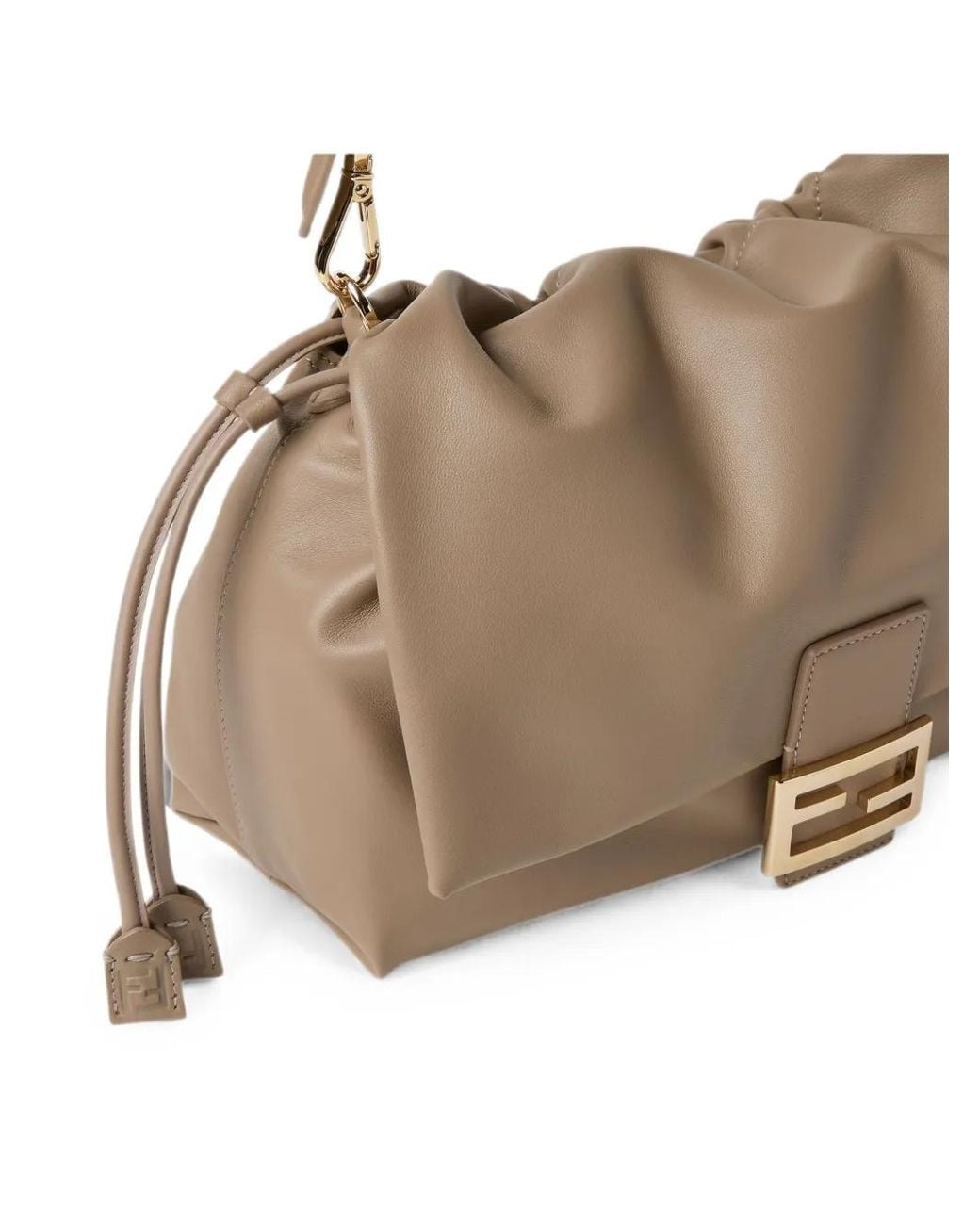 Fendi Natural Large Baguette Soft Logo-Plaque Tote Bag