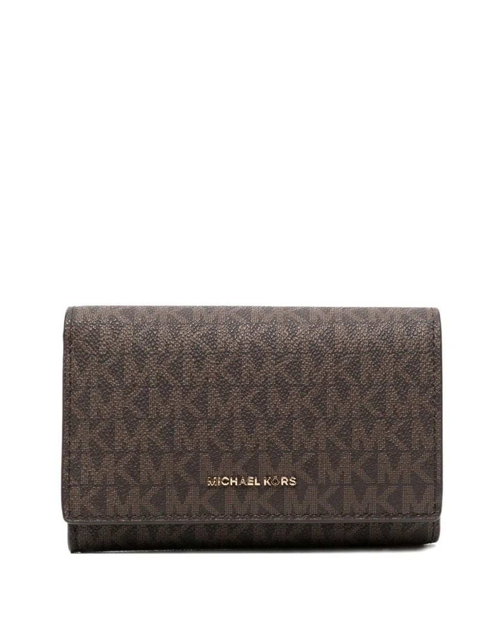 Michael Kors Gray Logo Lettering Long Wallet