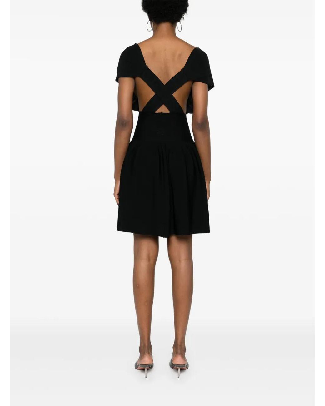 Iceberg Black Logo-Embossed Detail Knitted Dress