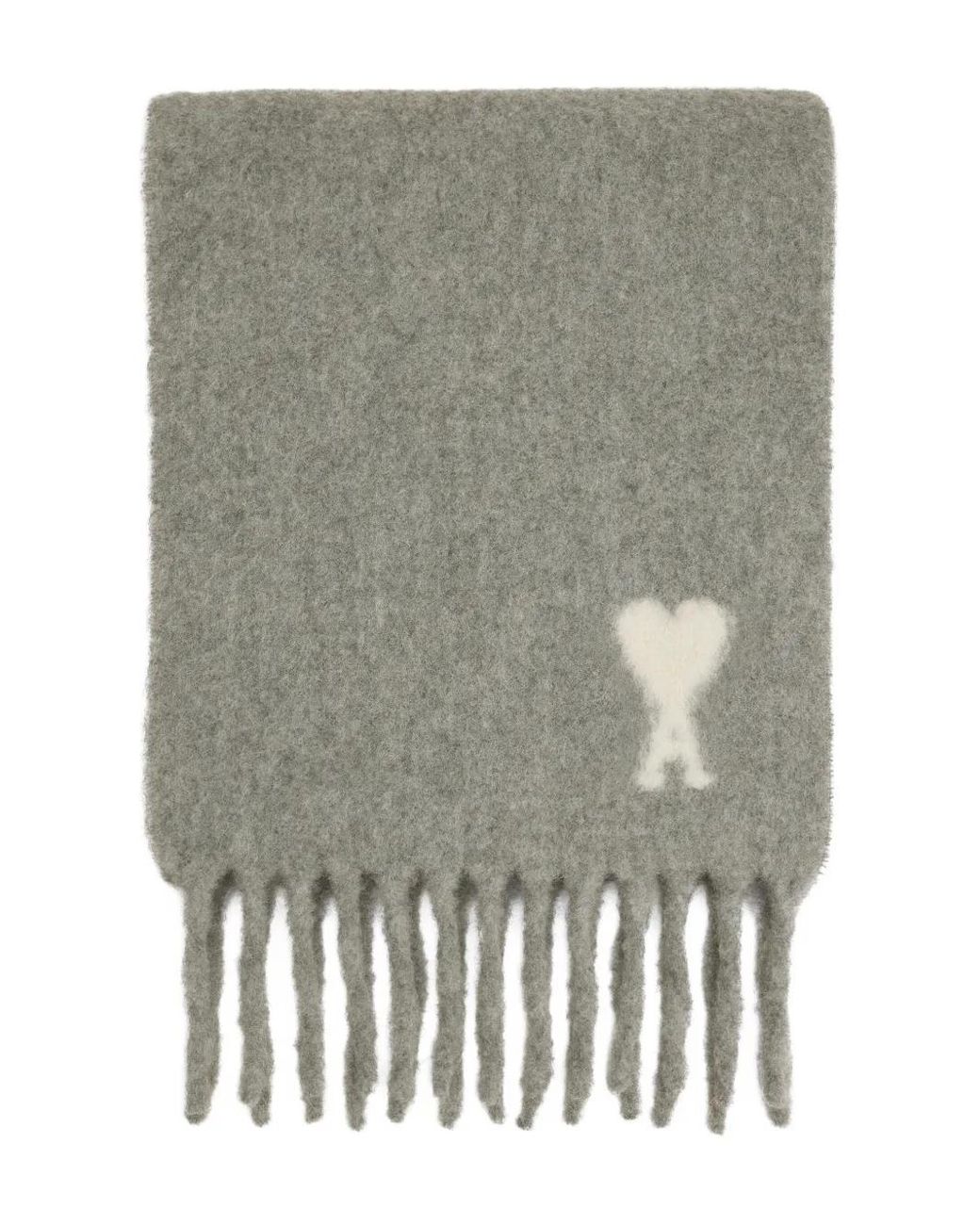 AMI Gray Scarf Cloud Knit