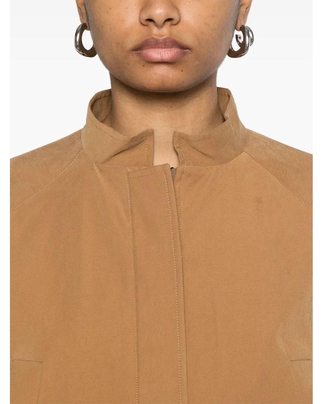 Gcds Natural Cropped Tailoring Bomber Jacket