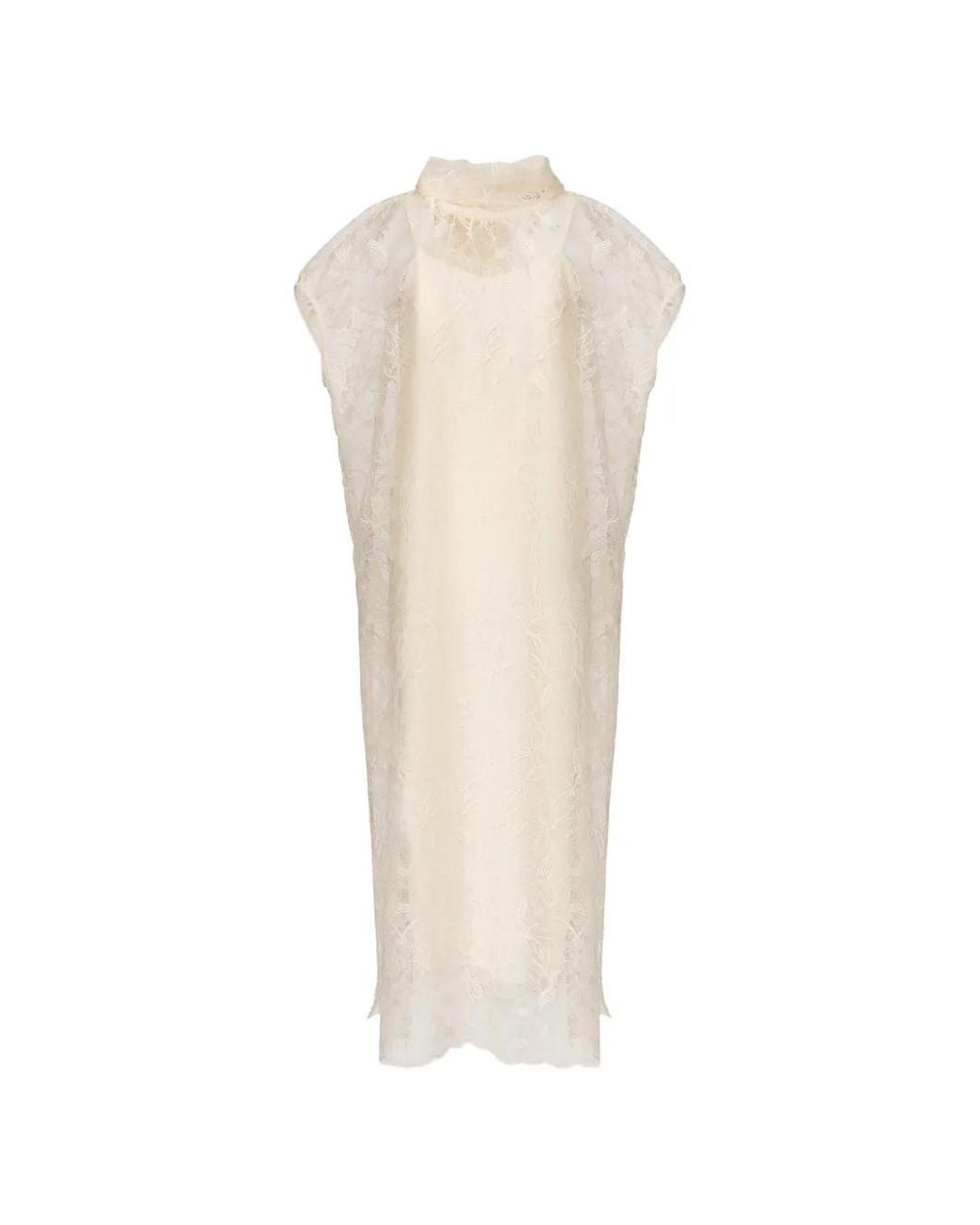 Fabiana Filippi White Lace Bow Dress