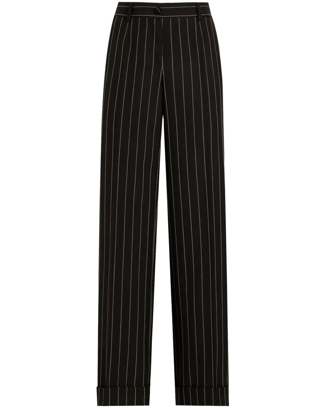 Dolce & Gabbana Black Pinstriped Tailored Trousers