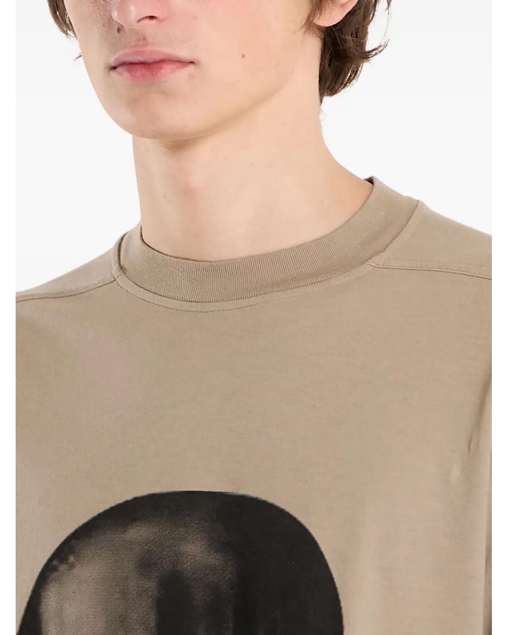 Rick Owens Natural T-Shirt Jumbo Ls Tee Dirty Pearl for men