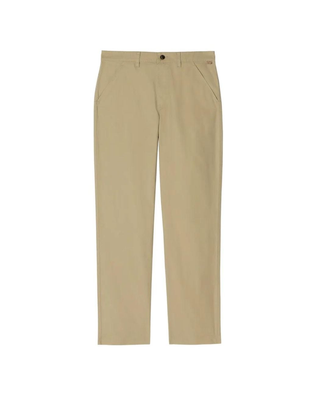 Burberry Natural Cotton Chino Trousers for men