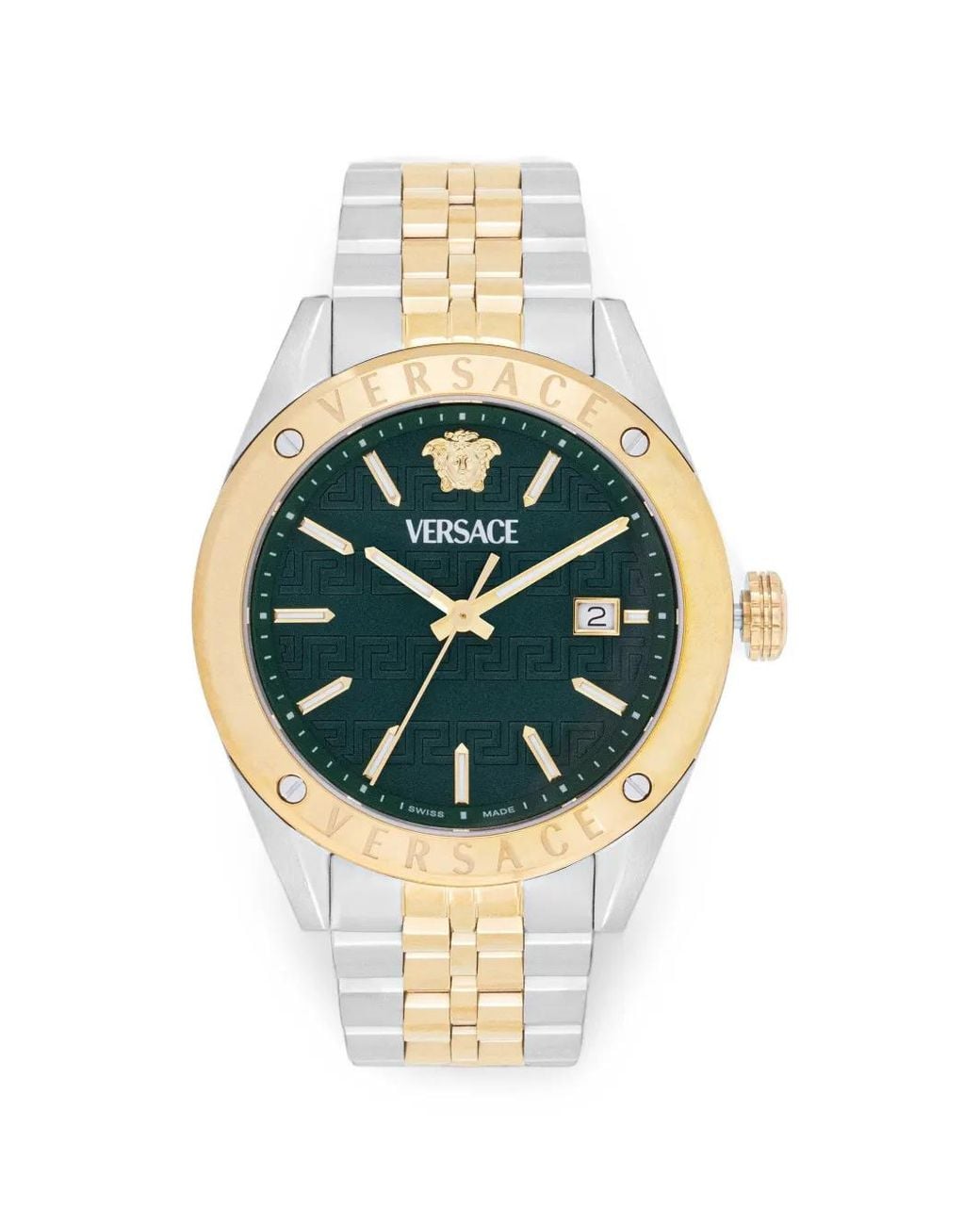 Versace Metallic Two-Tone 41Mm Watch for men