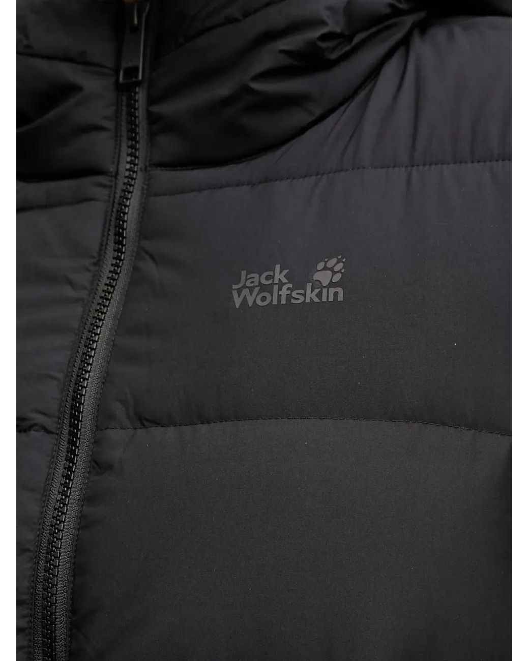 Jack Wolfskin Black Frozen Palace Hooded Zip-Fastening Coat