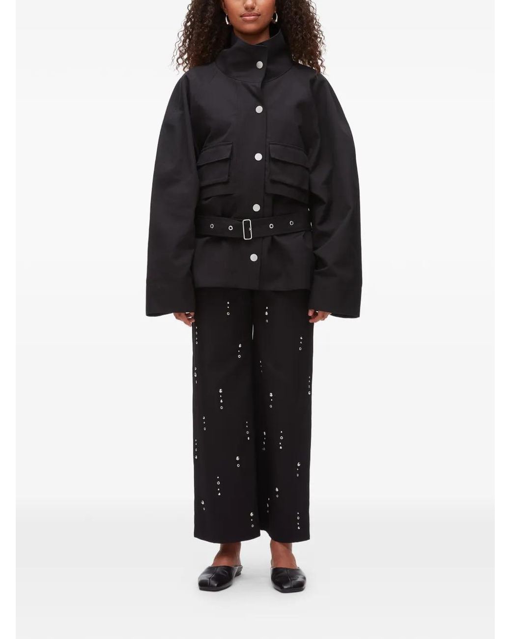 3.1 Phillip Lim Black Belted Pocket Jacket