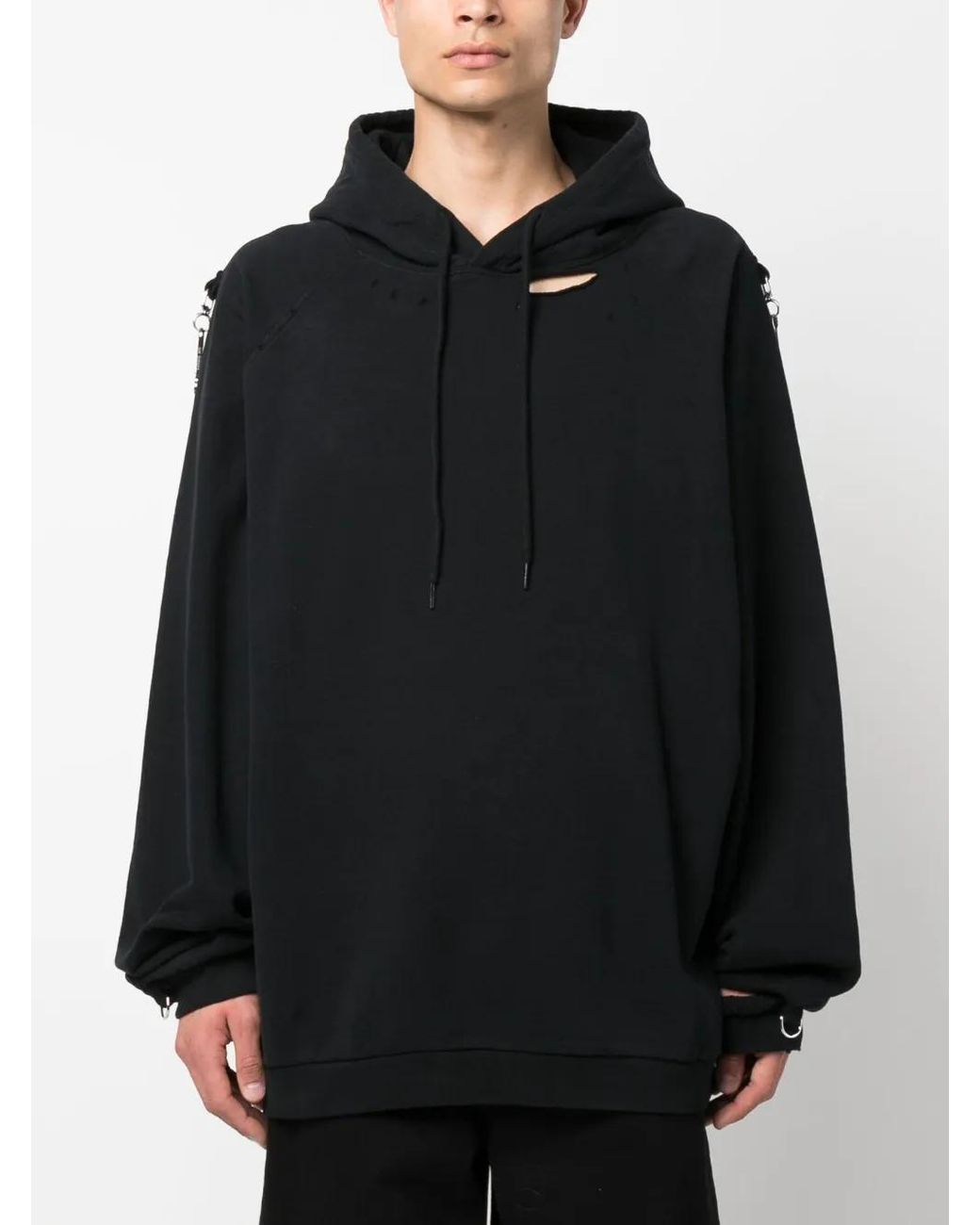 Sudadera Con Capucha Y Estampado Raf Simons de color Black