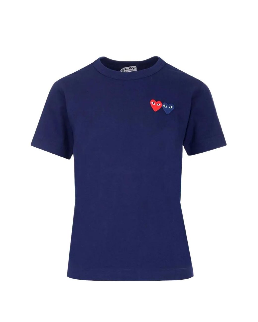 COMME DES GARÇONS PLAY Blue Heart-Patch T-Shirt
