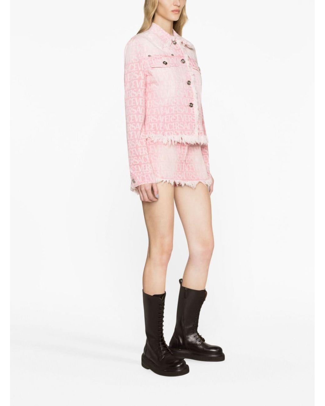 Ruffle denim jacket zara top
