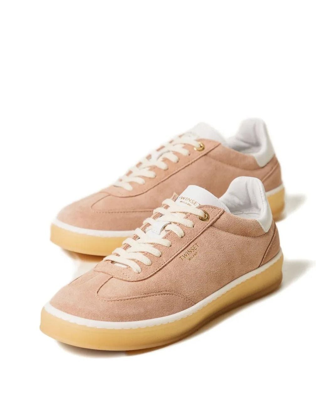 Twinset Pink Suede Sneakers