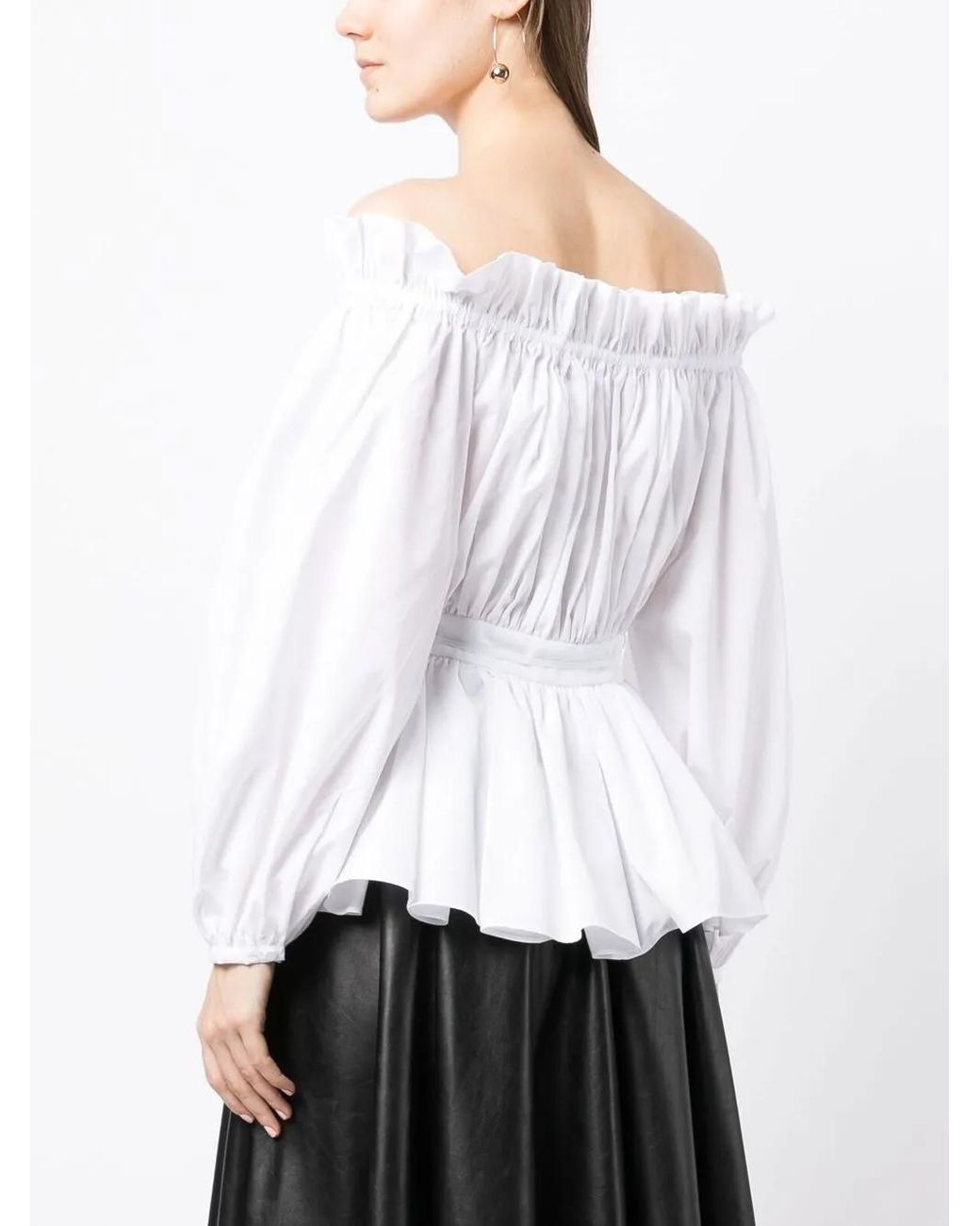 McQueen White Organic Popeline Top