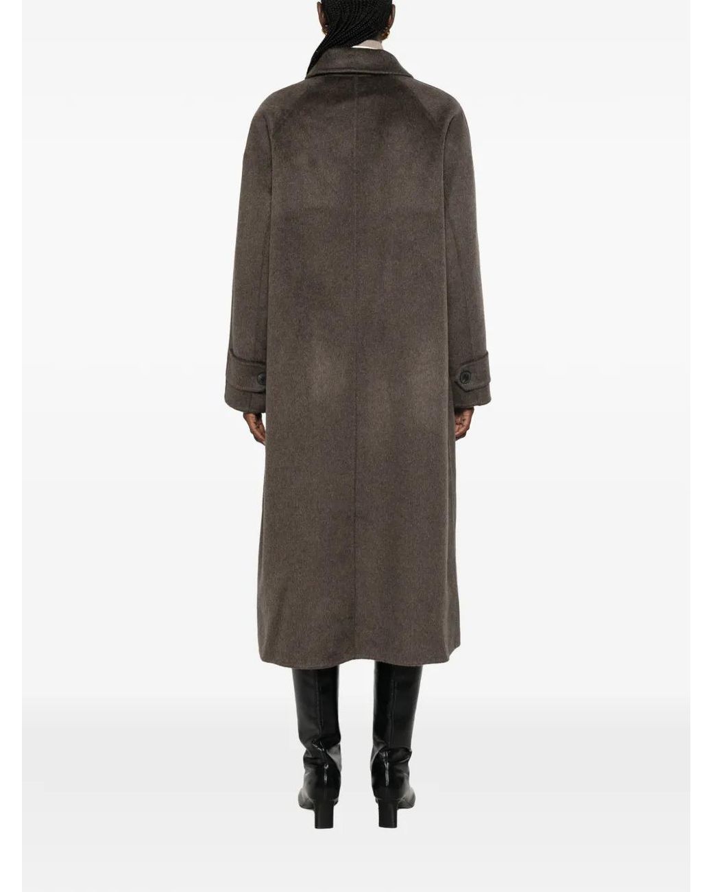 The Dynamis Studio Brown Single-Breasted Wool-Blend Coat
