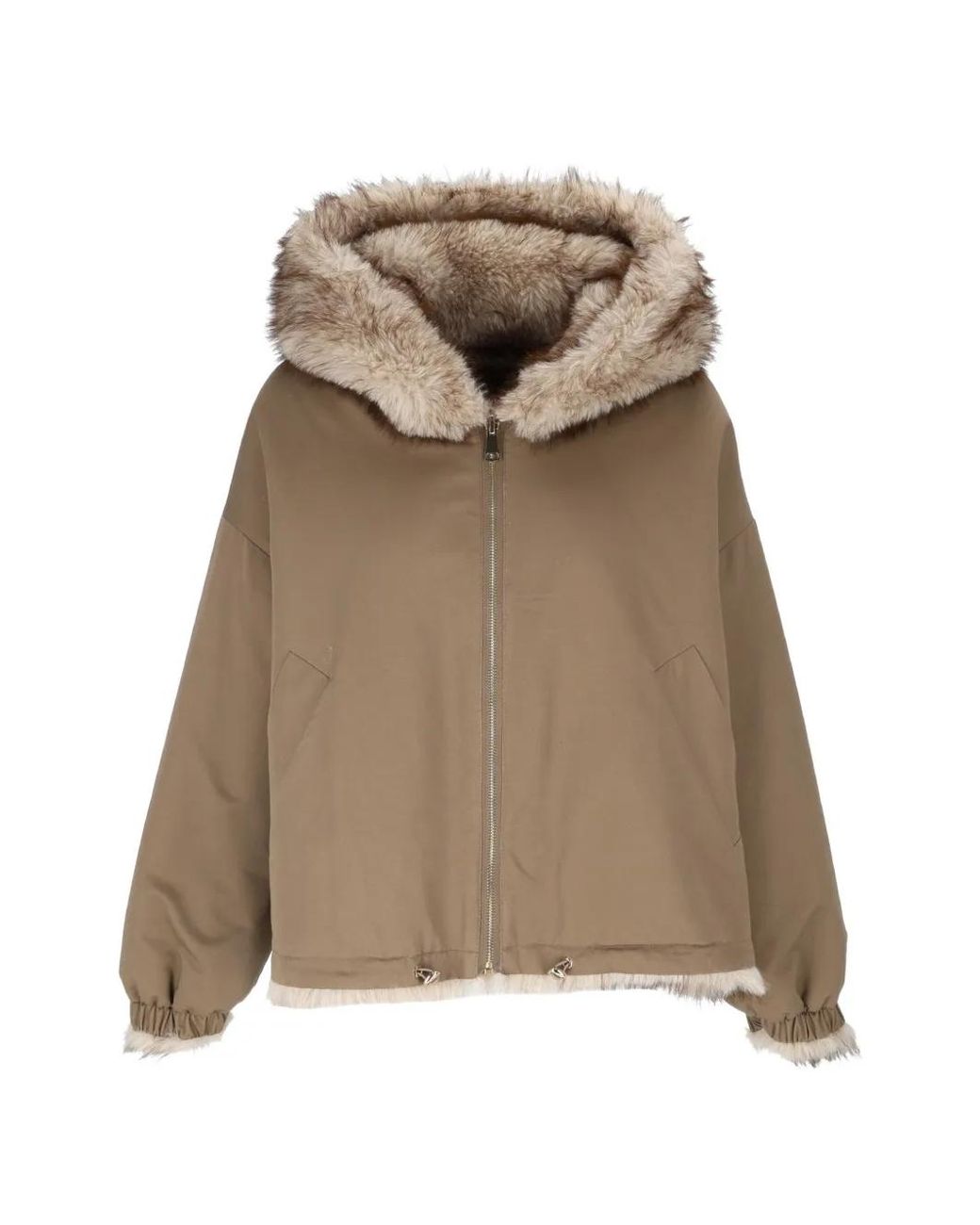 Bully Natural Faux-Fur Trim Hooded Jacket