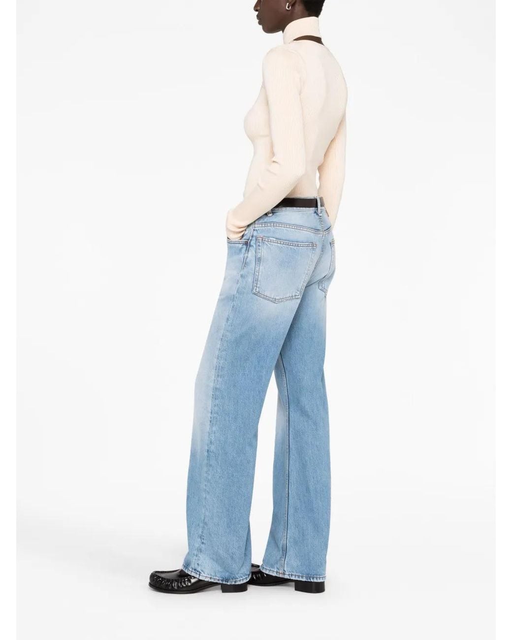 Coperni Natural Cut-Out Ribbed Sweater
