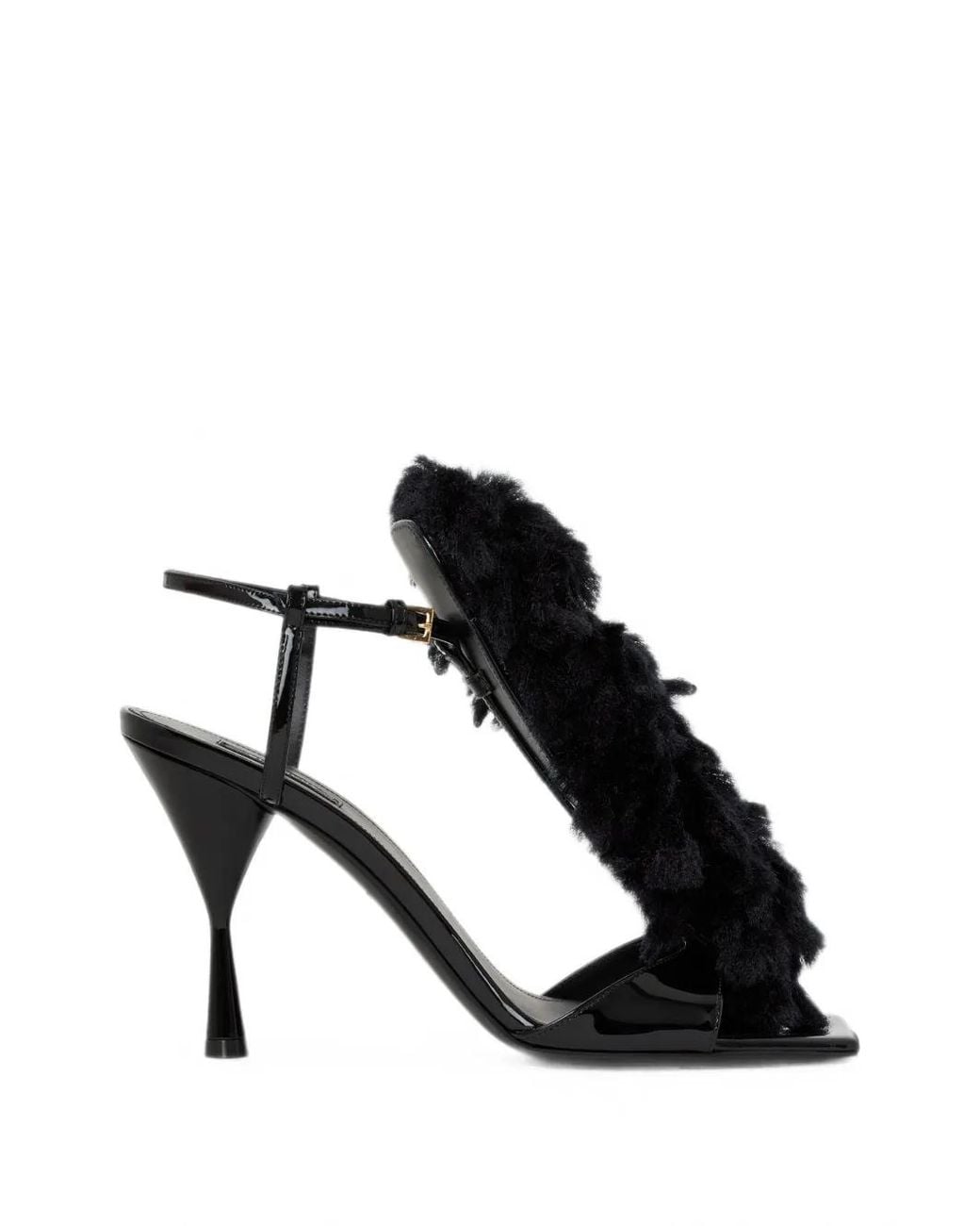 Givenchy Black Pompom Heeled Sandals