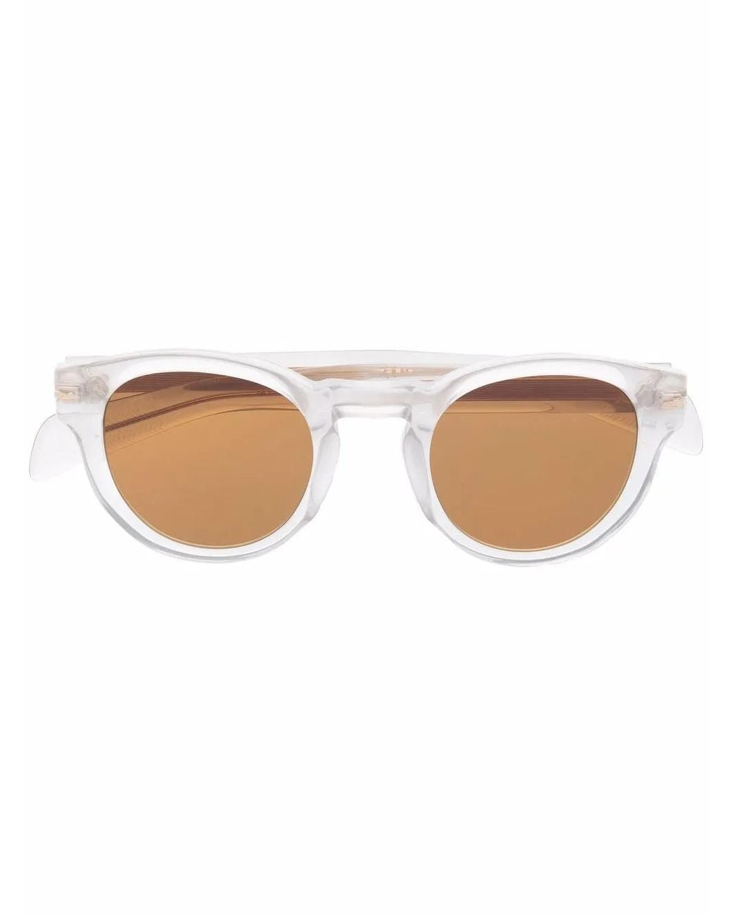 David Beckham White Round-Frame Tinted Lens Sunglasses