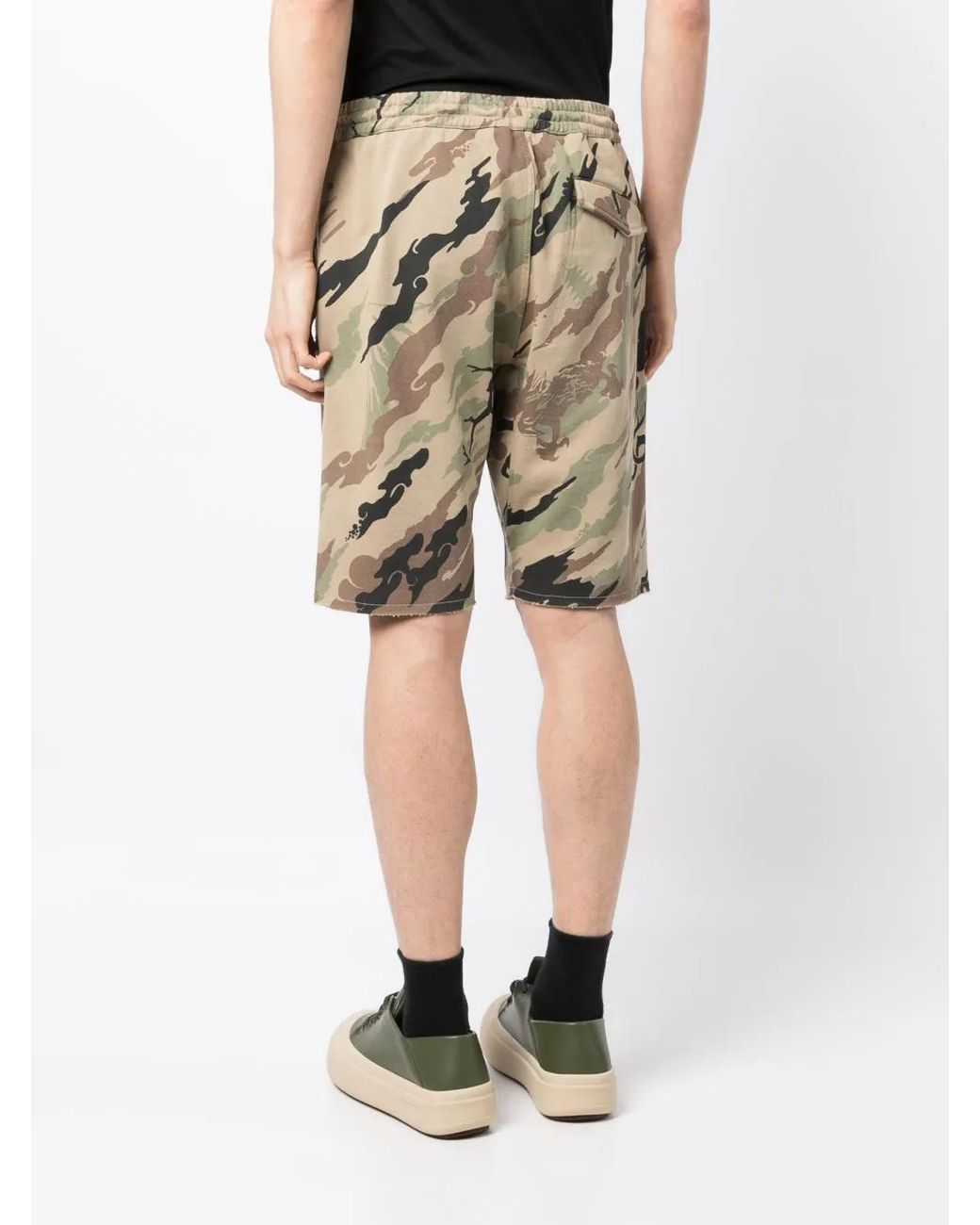 Maharishi Natural Bonsai Forest-Print Cotton Shorts for men