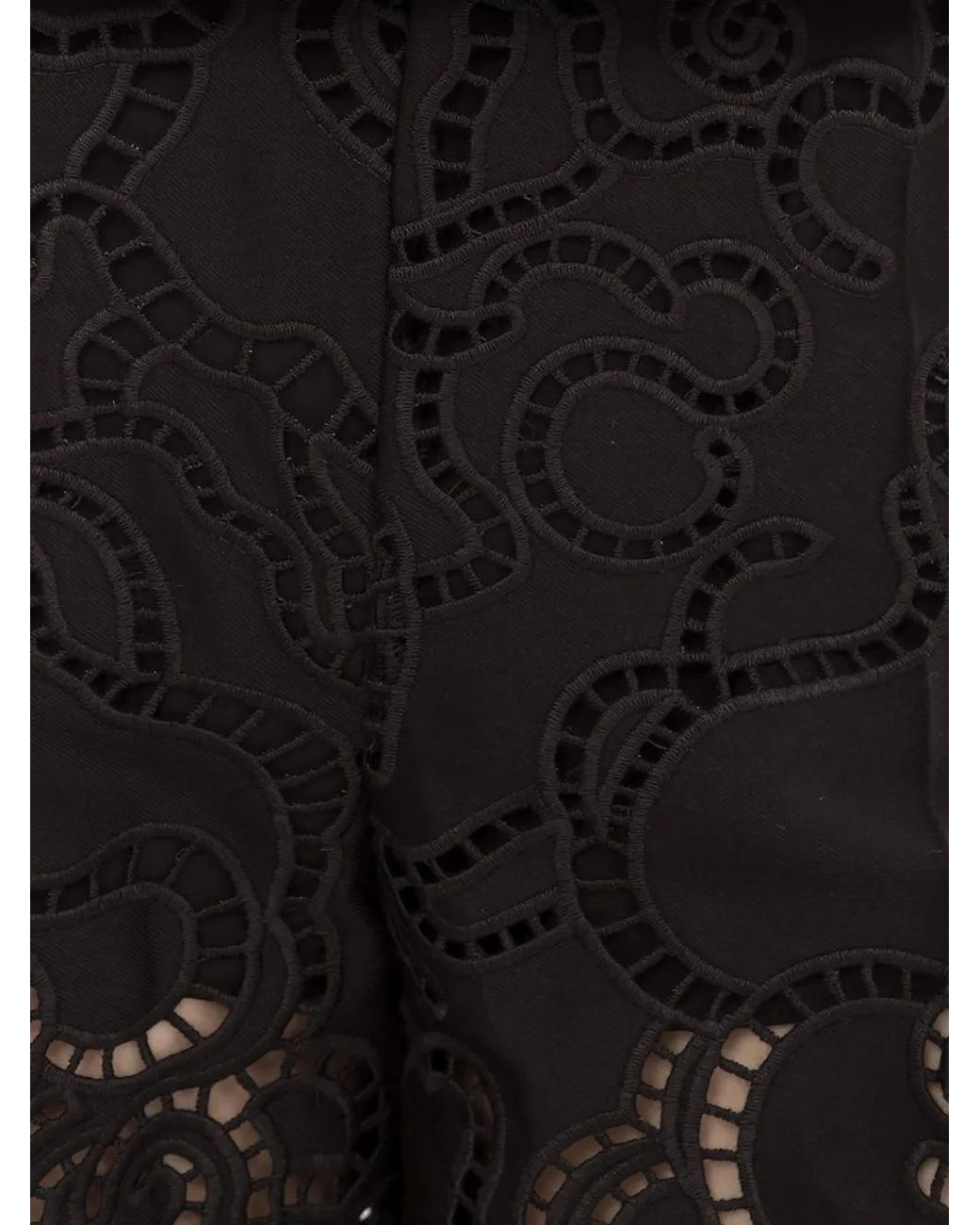 Nissa Black Floral-Embroidered Jacket