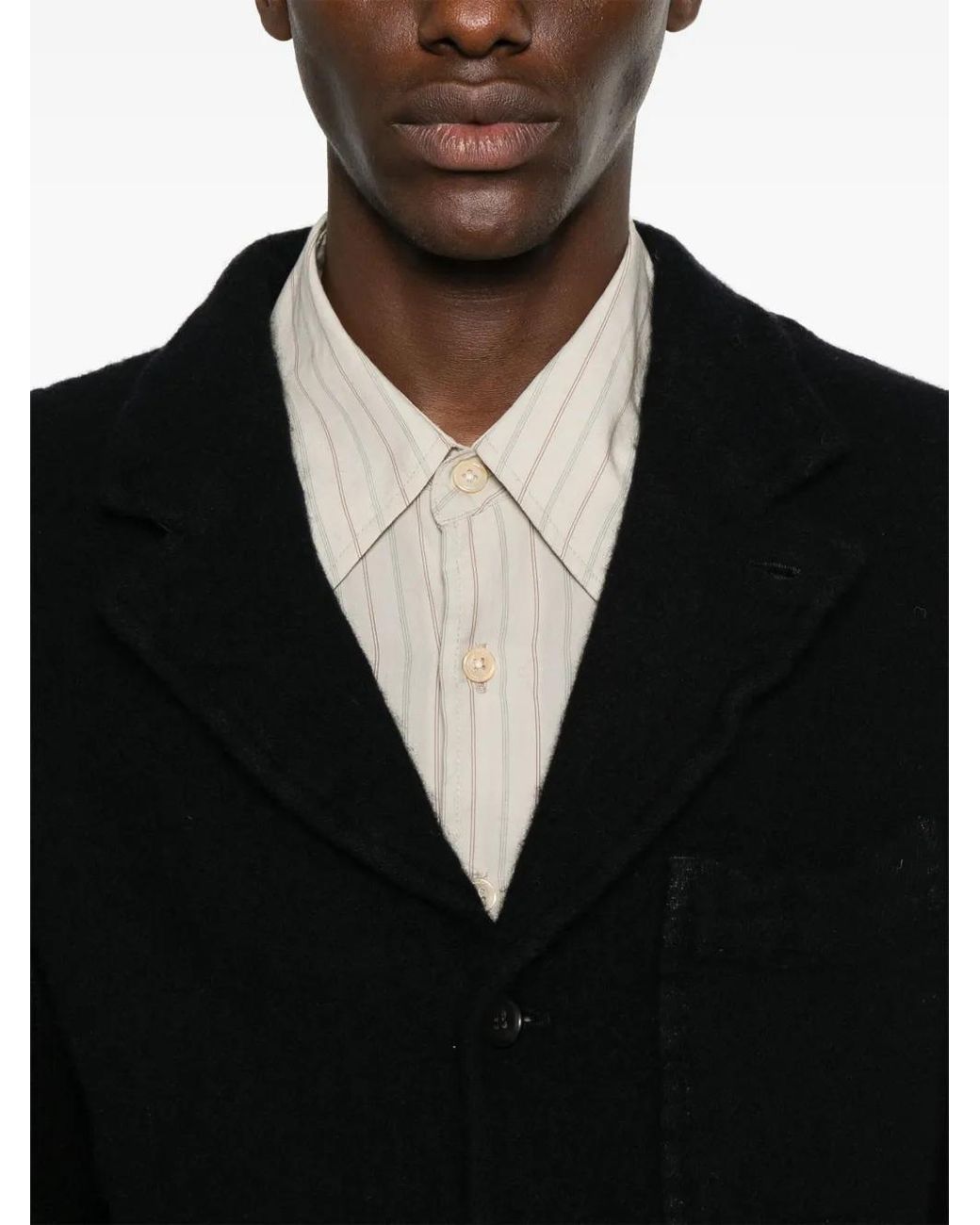 Comme des Garçons Black Single-Breasted Blazer for men
