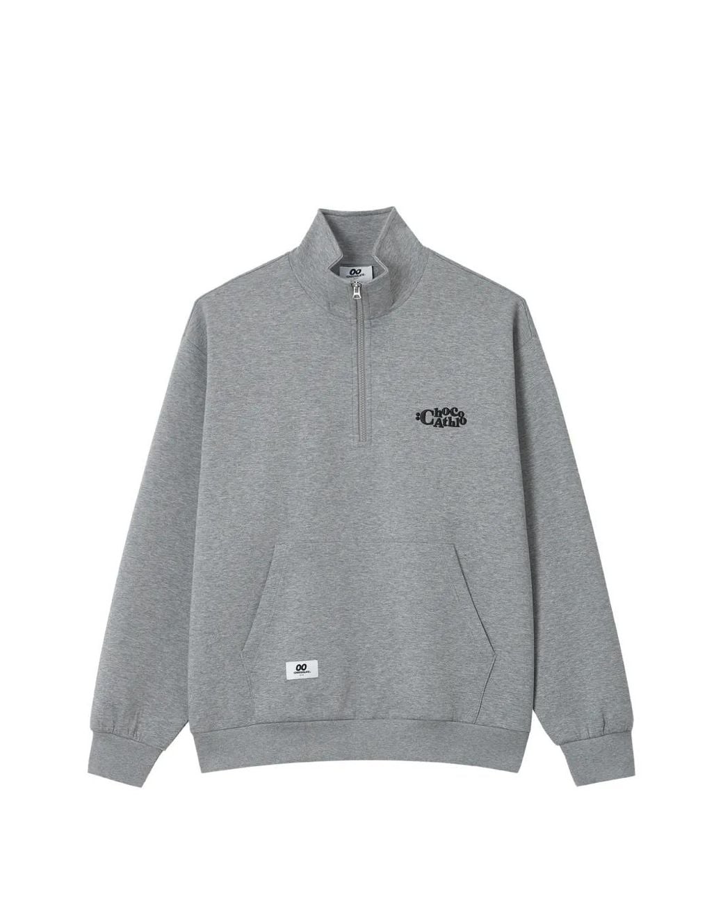 Chocoolate Gray Quarter-Zip Sweatshirt for men