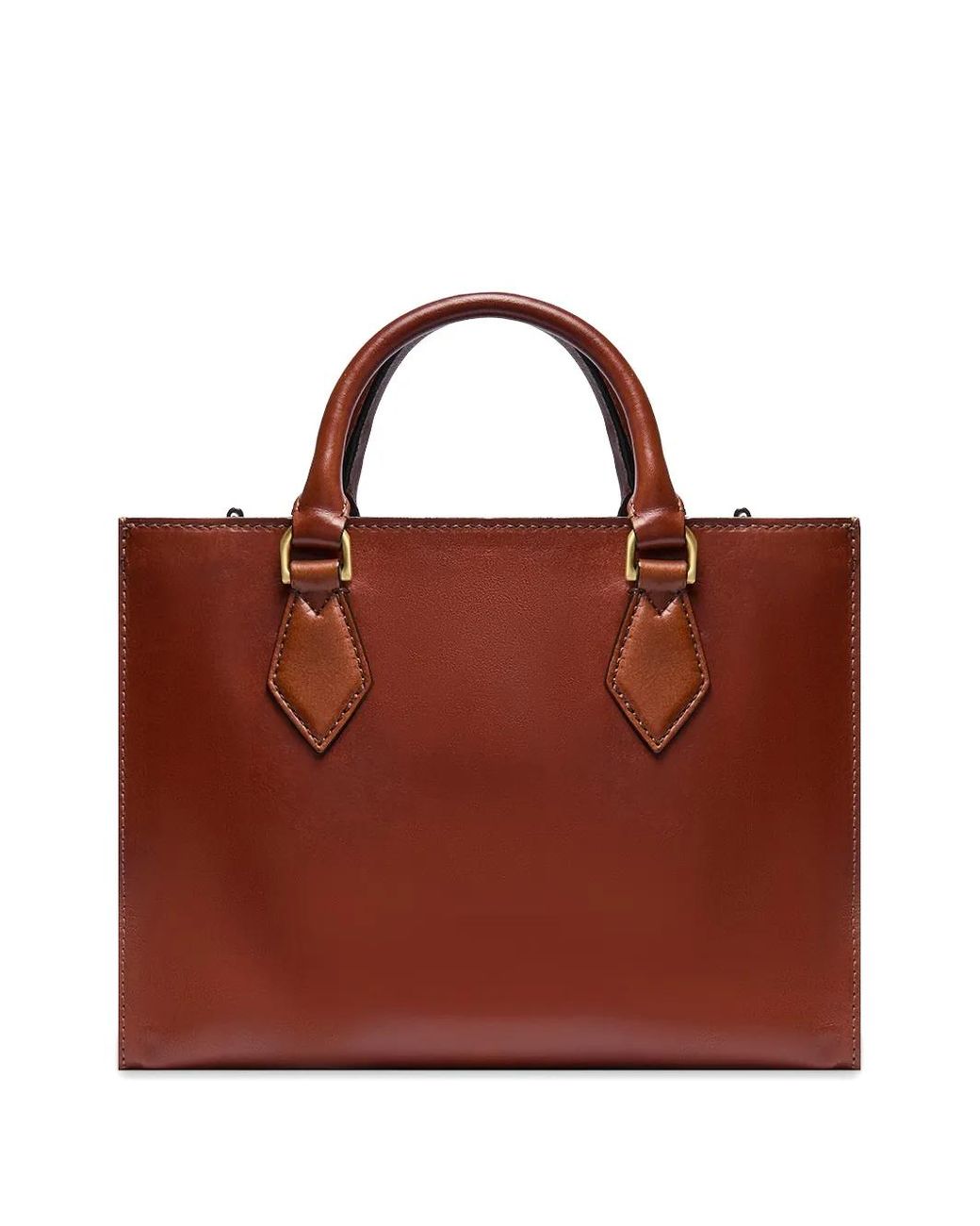 The Bridge Brown Ida Leather Detachable-Strap Tote Bag
