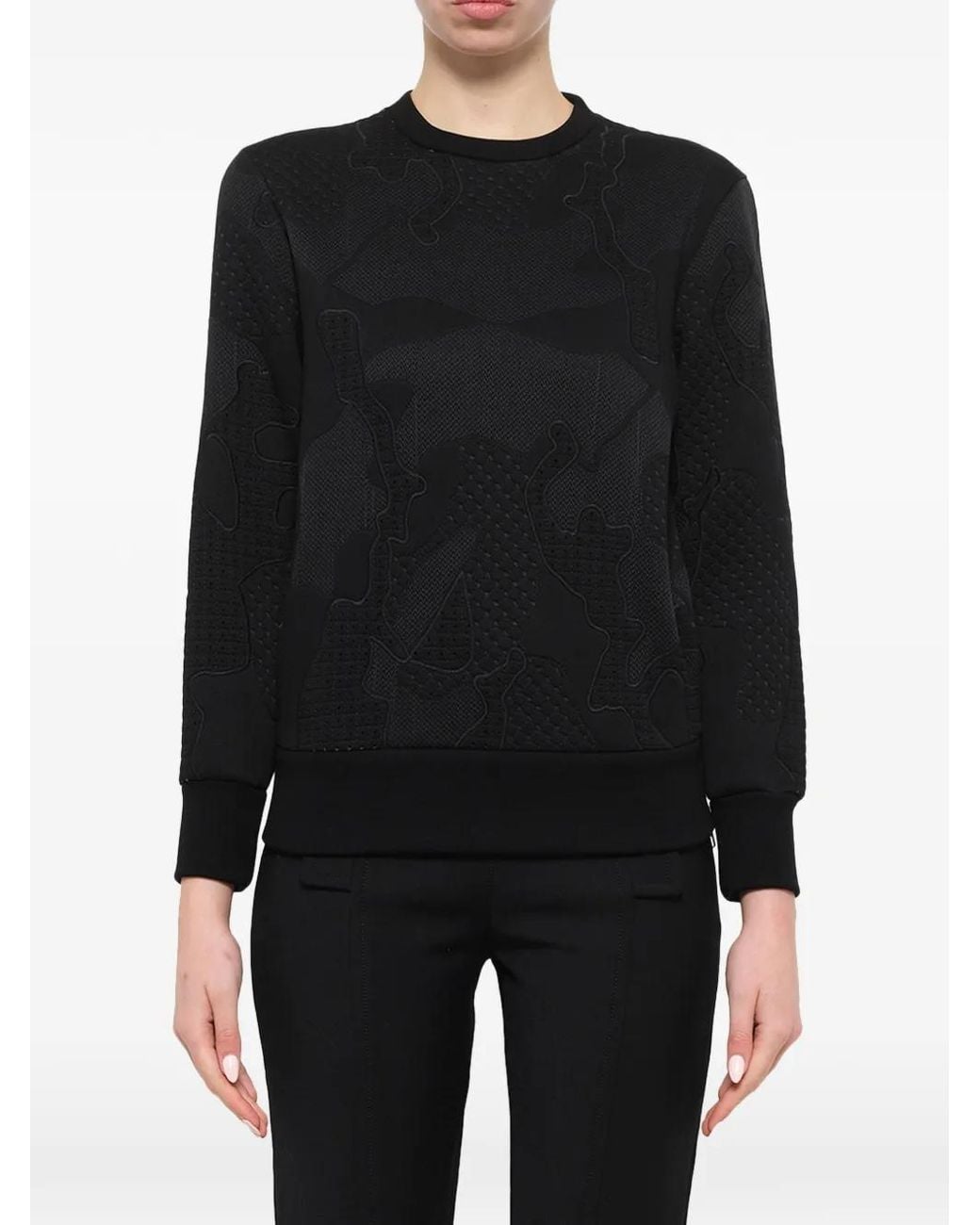 Neil Barrett Black Embossed Panelled Sweatshirt