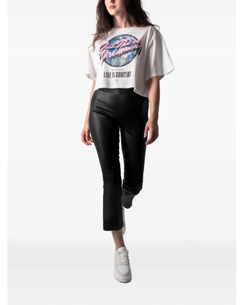 Vince Black Leather Flared Trousers