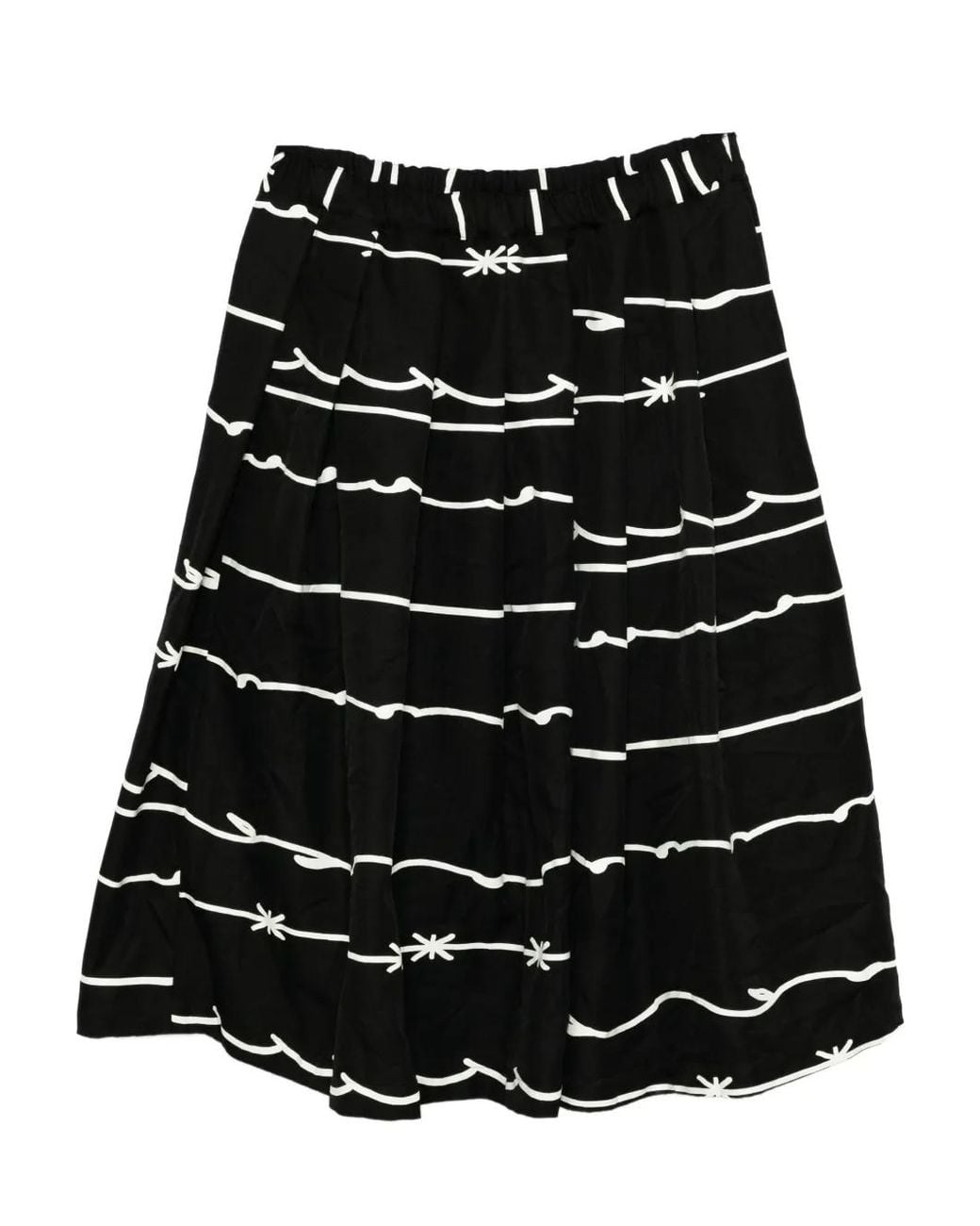 COMME DES GARÇON BLACK Black Printed Skirt