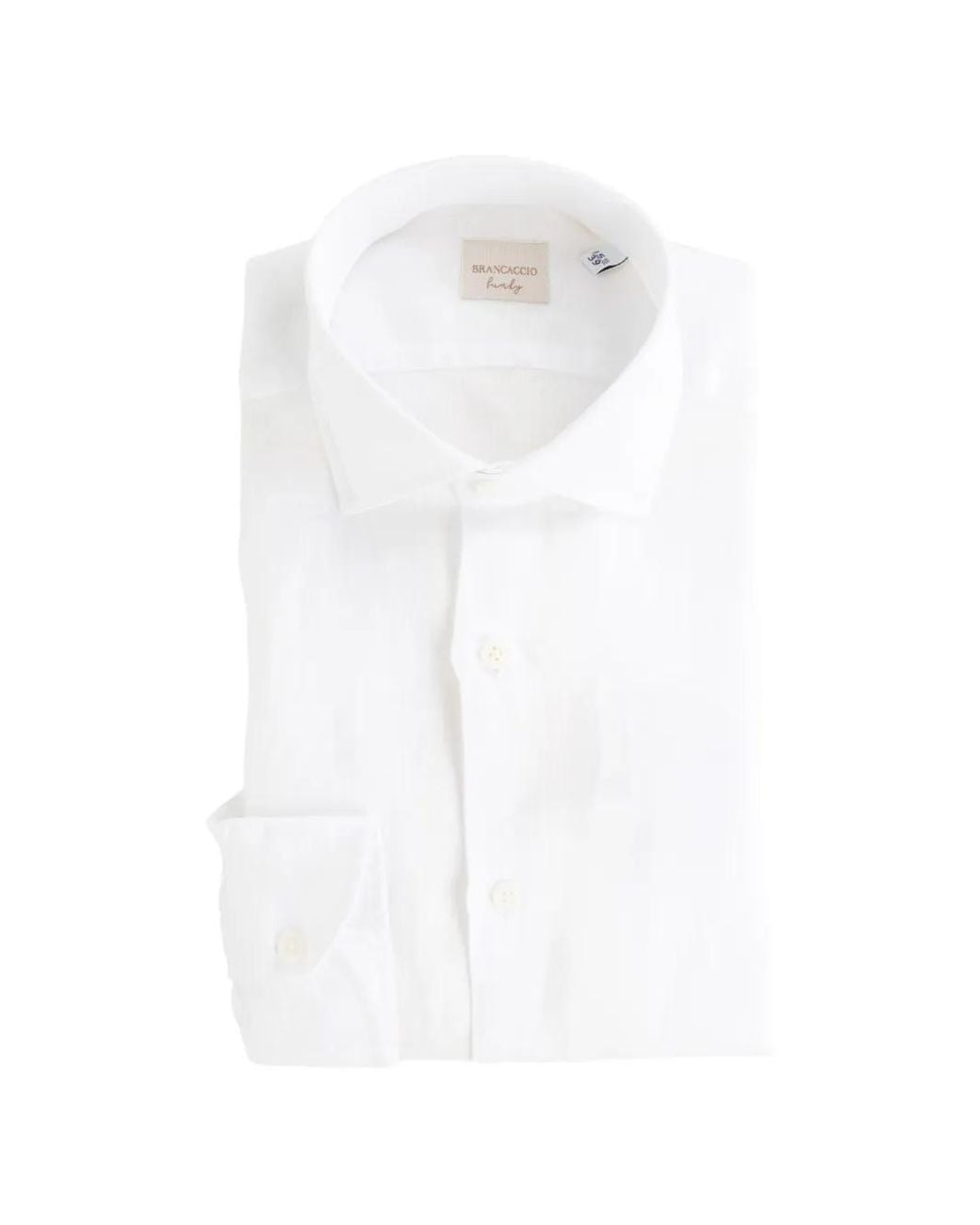 BRANCACCIO White Spread-Collar Button-Up Shirt for men