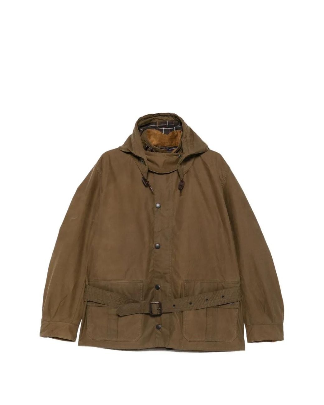 Chaqueta Ursula Con Capucha Y Cinturón Barbour de hombre de color Brown