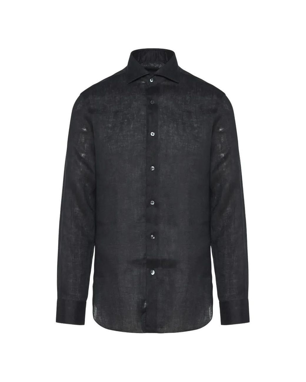 Barba Napoli Blue Buttoned Shirt for men