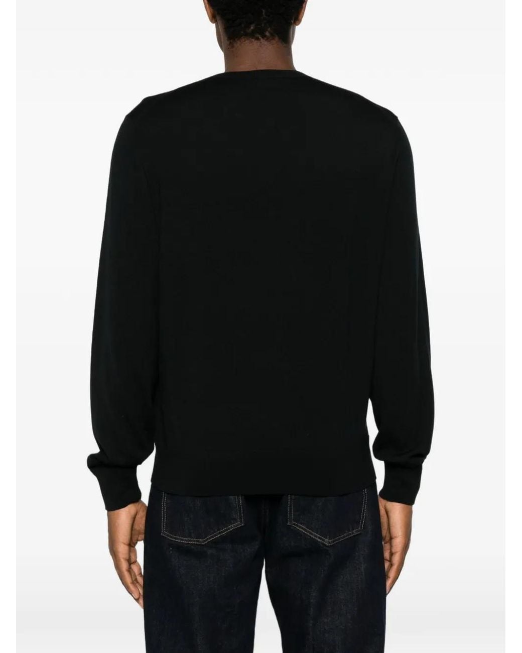 Tom Ford Black Crew-Neck Long-Sleeve Sweater for men