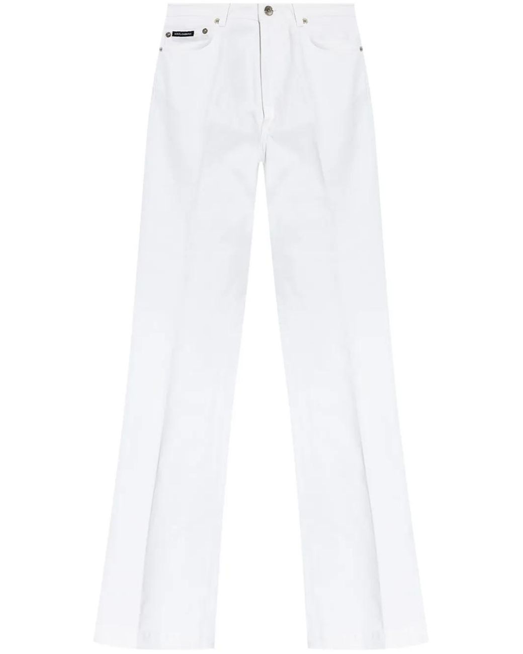 Dolce & Gabbana White Jeans With Flared Legs