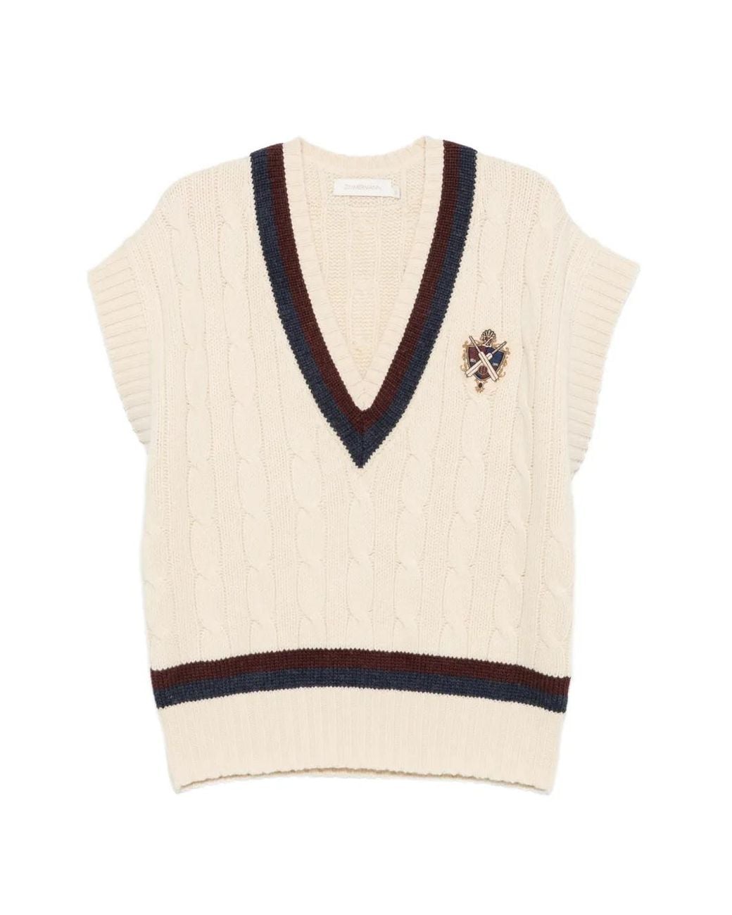 Zimmermann Natural Valiant Cable Knit Vest