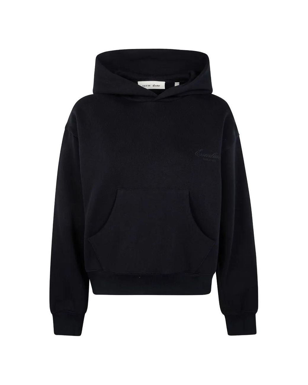 Fear Of God Blue Classic Logo-Patch Hoodie