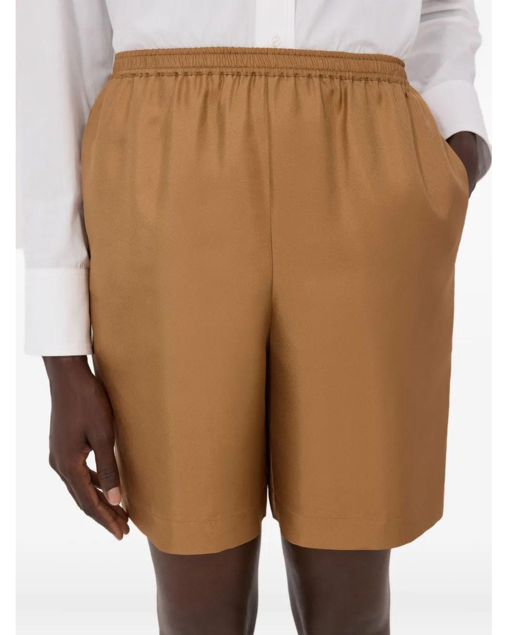 Loulou de Saison Natural Zinia Elasticated-Waist Shorts