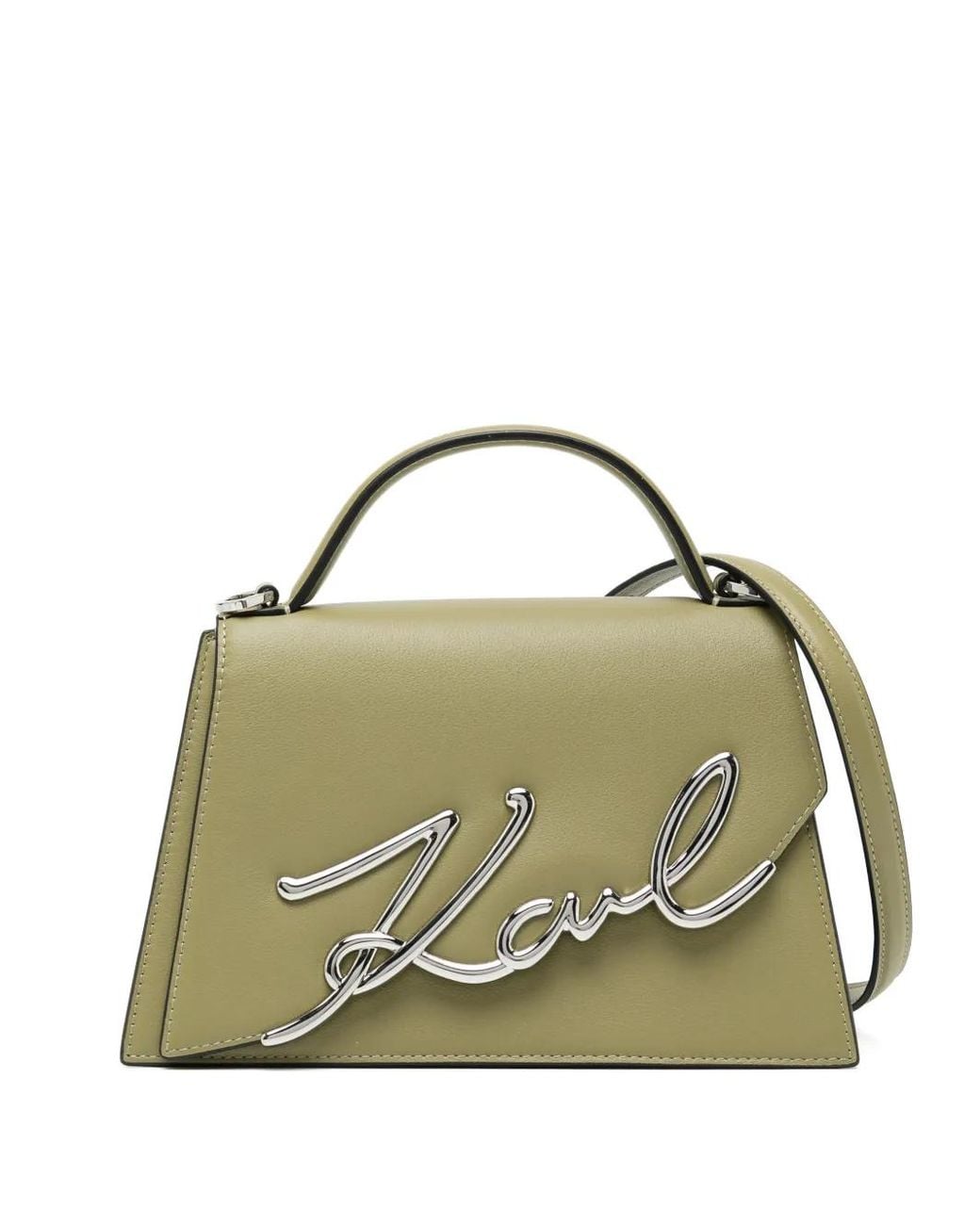 Karl Lagerfeld Green Ksignature 2.0 Md Crossbody Bag