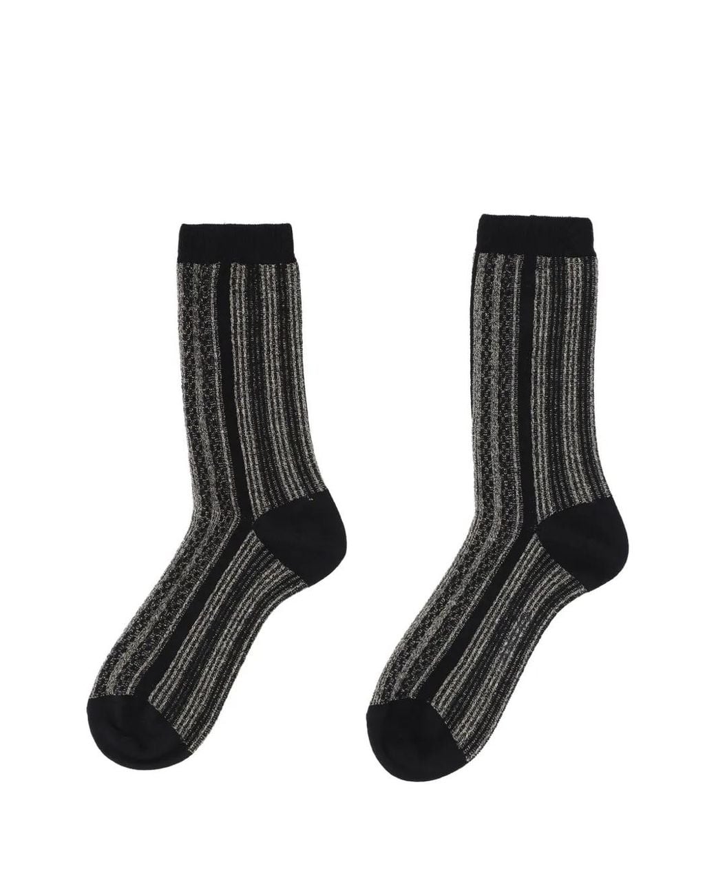 ANT45 Black Mannar Metallic-Thread Socks